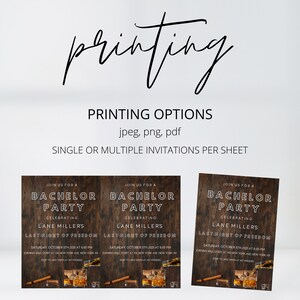 Bachelor Printable Invitation, Bachelor Party, Digital Invitation - Etsy
