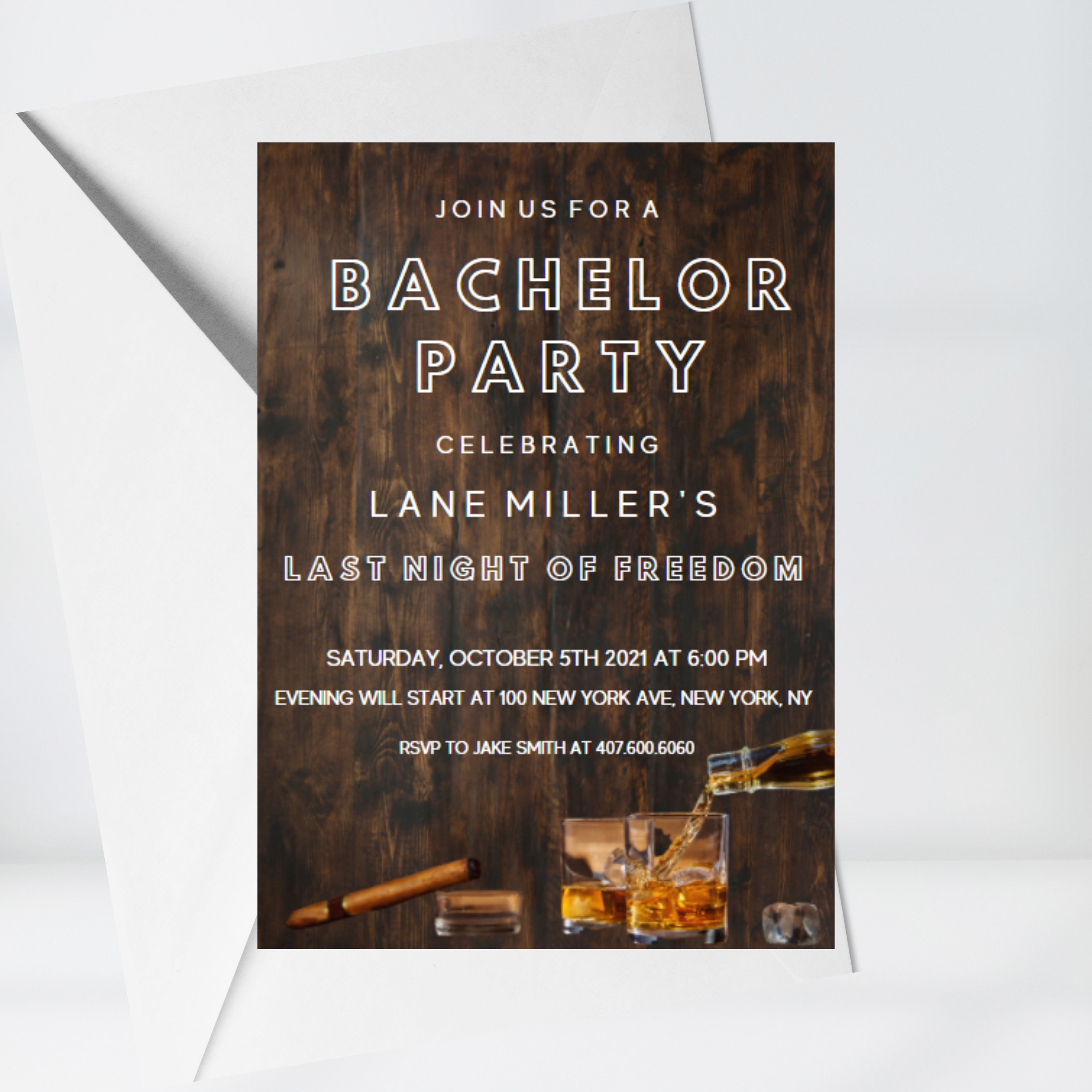 Bachelor Printable Invitation, Bachelor Party, Digital Invitation