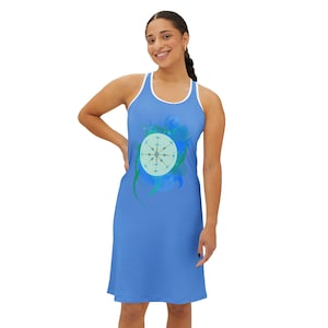 Bohemian Women&#39;s Racerback Dress, Summer Dress, Festival Outfit, Beach Cover-Up, Travel Dress, Casual Everyday Wear