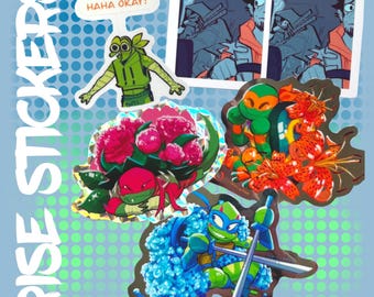 25 (licensed) Rise of the Teenage Mutant Ninja Turtles Stickers, 2.5" X ...