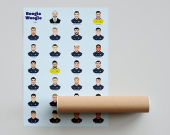 LIMITED EDITION * Scotland National Team Euro 2020 Squad A2 Soccer Poster: 420mm x 594mm