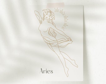 Aries Zodiac Sign Digital Download Printable