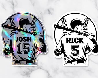 Custom Holographic Baseball Sticker: Personalized Player Decal