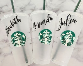 24 oz Cursive Personalized Name Starbucks Cup, Custom Starbucks Cold Cup, Gifts for her, bridesmaid gift, wedding, valentines, Christmas