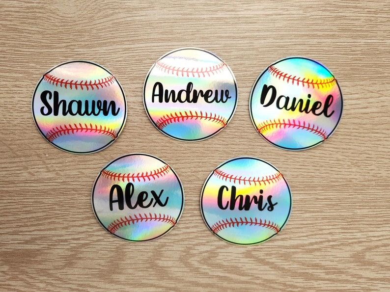 Custom Name Baseball Sticker, Sports Team Gift, Sports Ball Sticker - Etsy