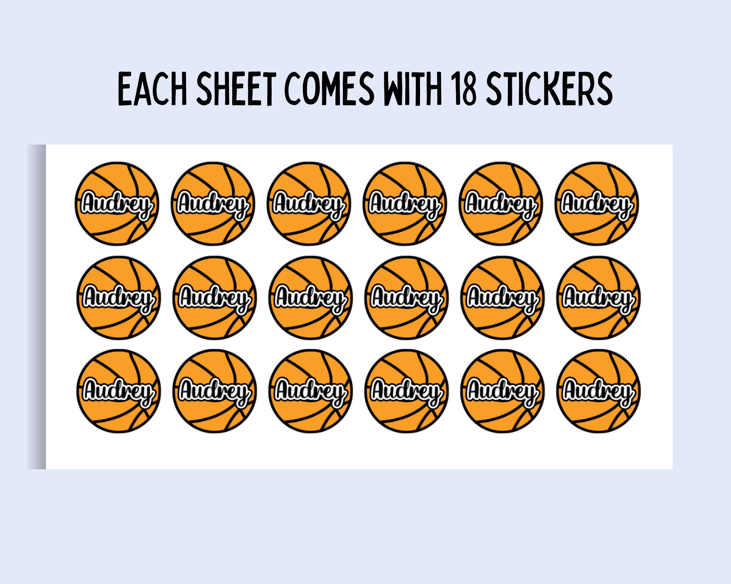 Personalized Basketball Name Stickers • Custom Team Labels • Sports ...