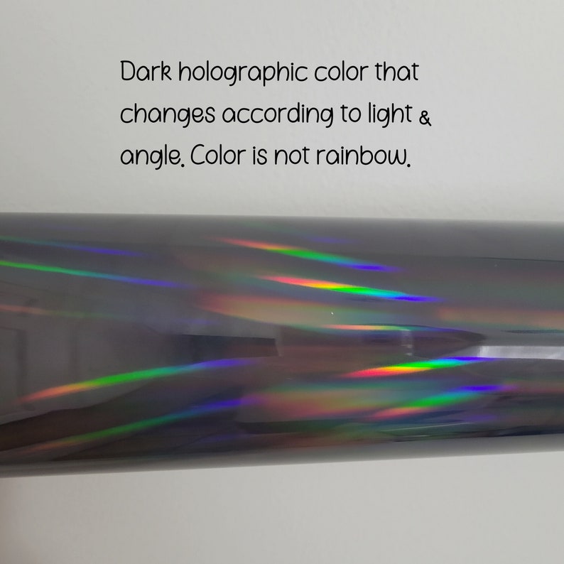 Dark Holographic Name Decal Sticker, Custom Text Decal for Windows ...