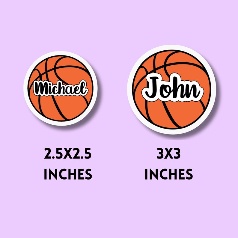 Custom Name Holographic Basketball Sticker: Sports Gift - Etsy