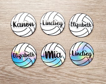 Custom Name Volleyball Sticker, Sports Team Gift, Sports Ball Sticker