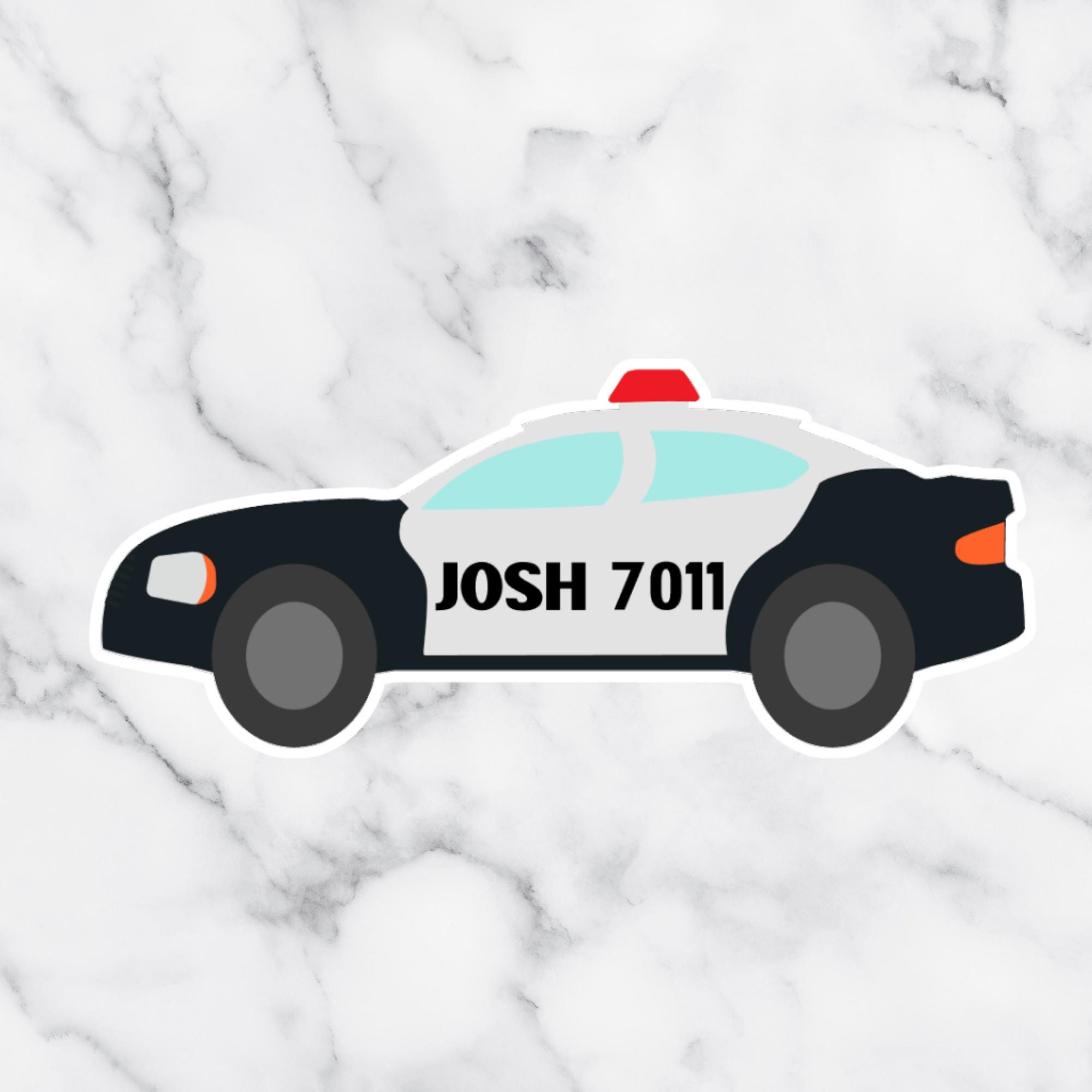 Custom Police Car Holographic Sticker – Personalized Patrol Car Vinyl ...