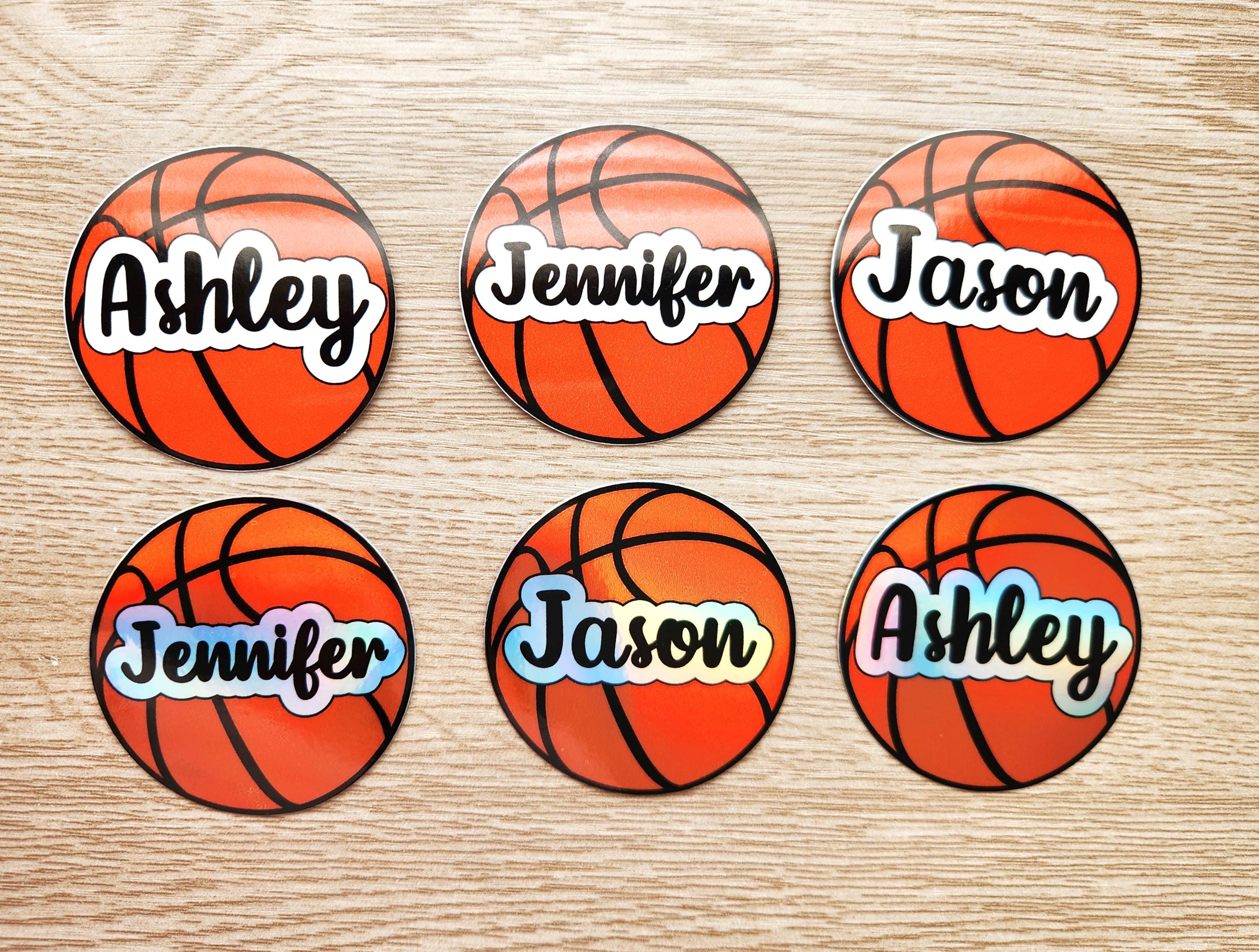 Custom Name Holographic Basketball Sticker: Sports Gift - Etsy