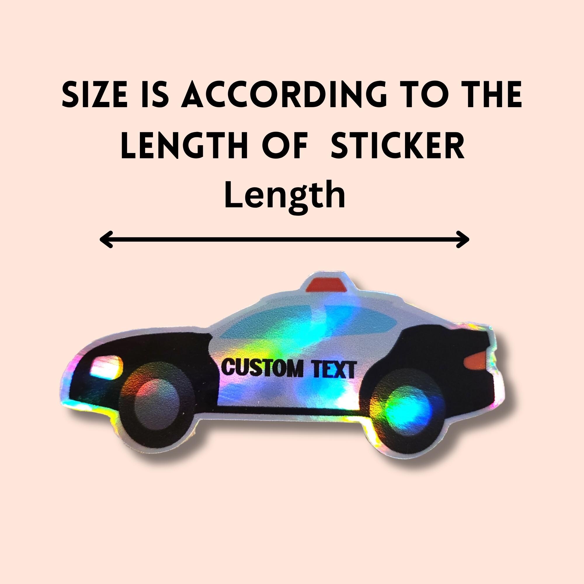 Custom Police Car Holographic Sticker – Personalized Patrol Car Vinyl ...