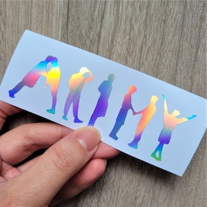 Holographic K POP Vinyl Decal Sticker for Car Widow, Bumper, Cup, Tumbler, Yeti, MacBook
