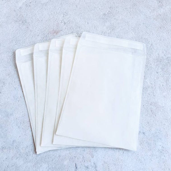 Glassine Peel and Seal Bags Etsy