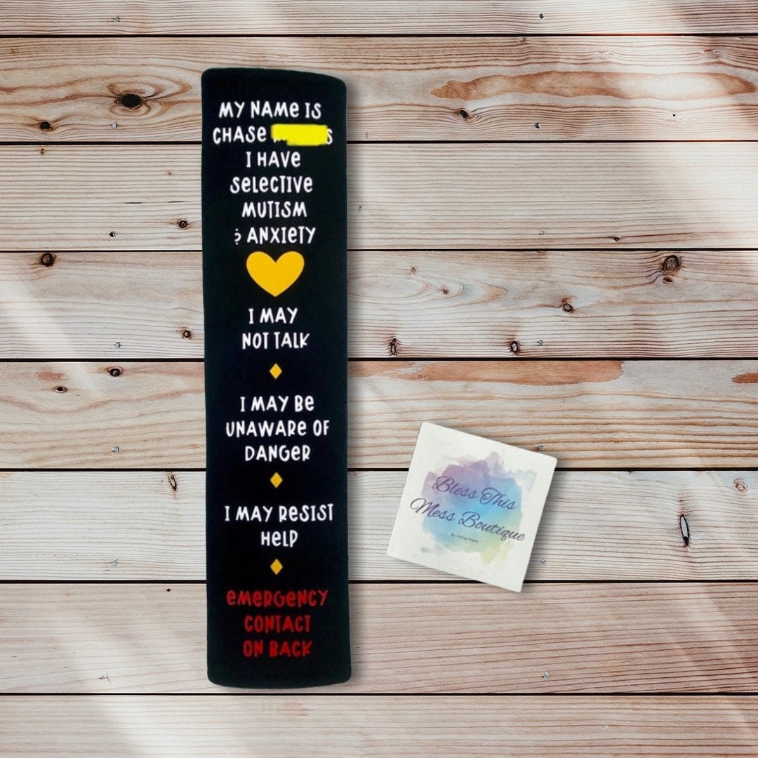 Awareness Seat Belt Covers - Personalized! (Choose a font)