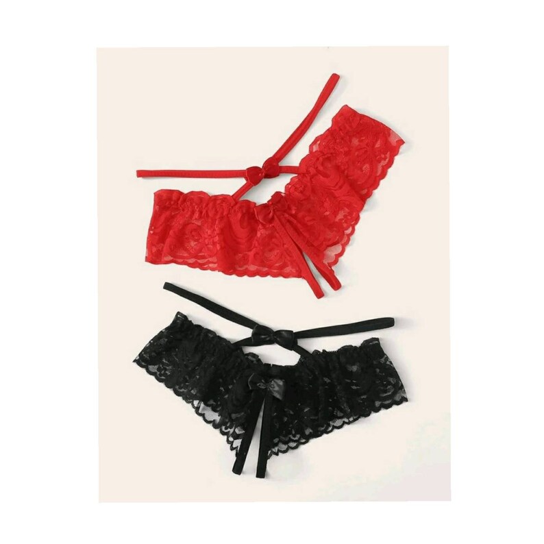Frisky girl lace crotchless panties One size fits all