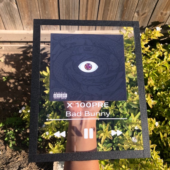 X100PRE album by Bad Bunny glass plaque Etsy
