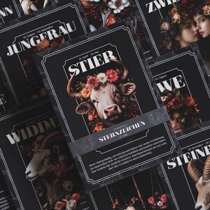 12er Set Sternzeichen Postkarten