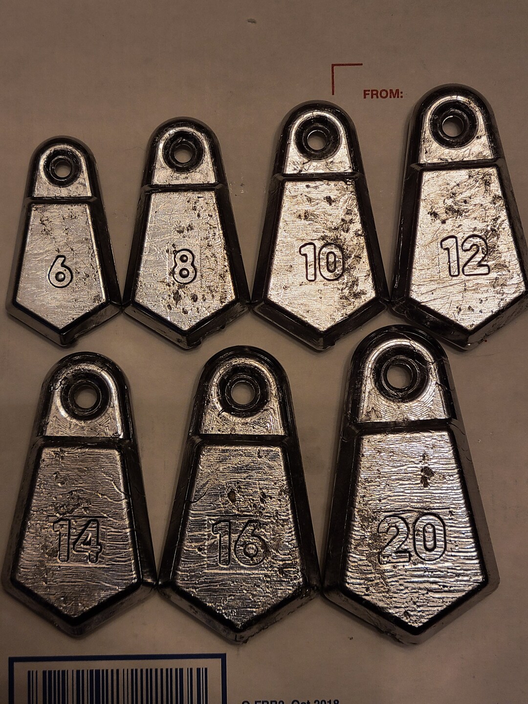 3oz20oz Lead Flat Bank Sinkers/weights Etsy