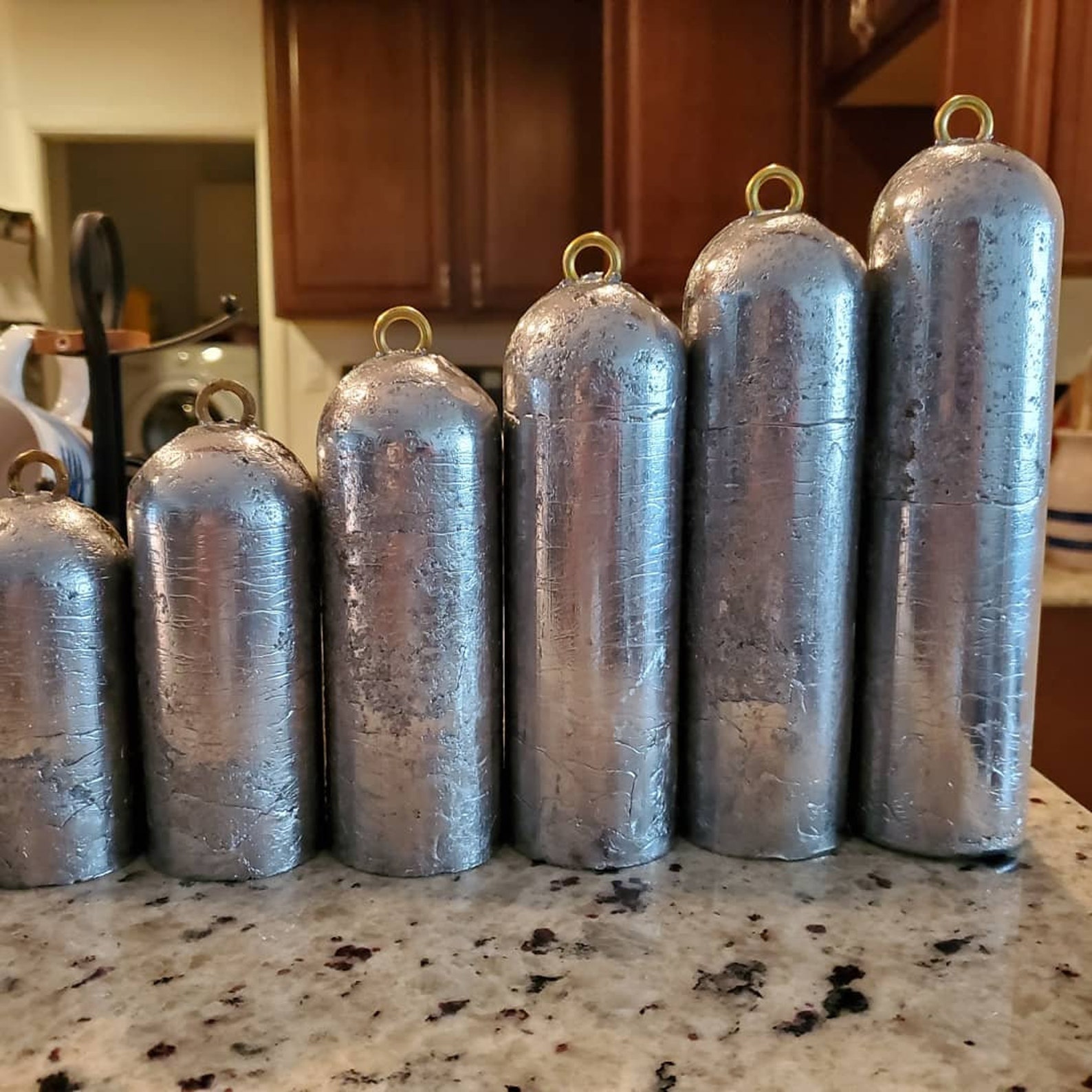 1lb16lb Lead Deep Drop Weights 2 inch Etsy