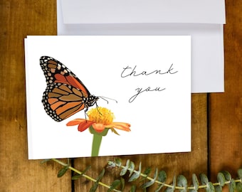 Butterfly Thank You Card | Monarch Butterfly Greeting Card