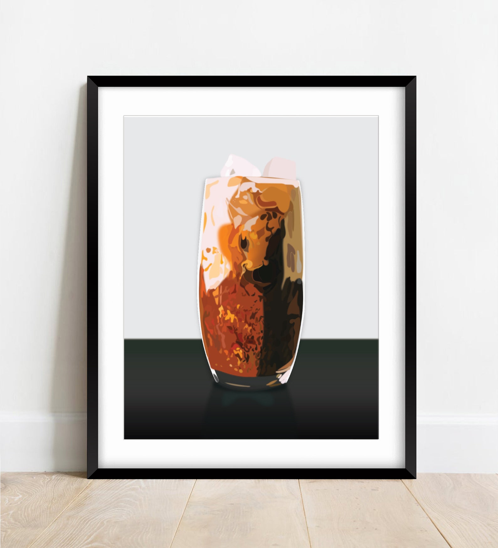 Flowers + Iced Coffee Art Print