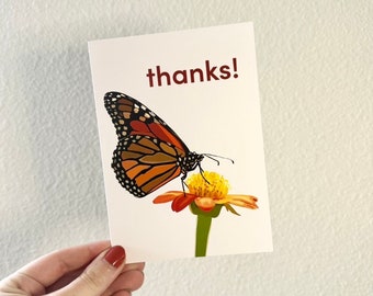 Monarch Butterfly Thank You Card | Butterfly Greeting Card