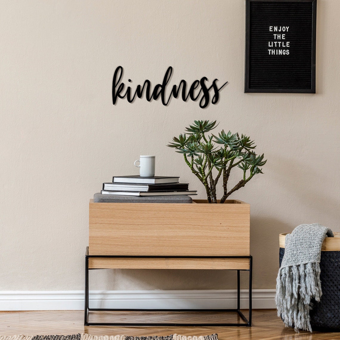 Kindness Wall Art / Kindness Metal Wall Decor / Kindness Metal Etsy