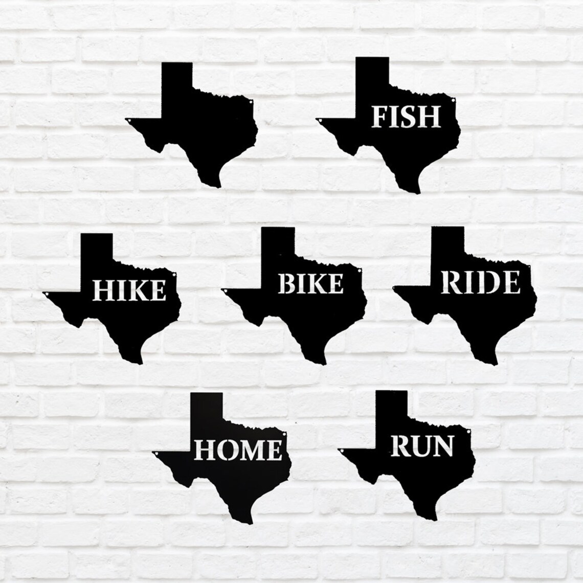 Texas State Cutout Metal Texas Home Decor Sign Texas Metal Etsy