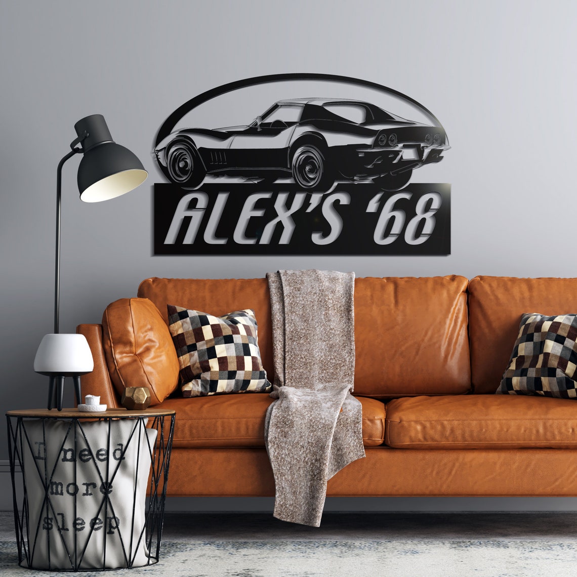 Corvette Metal Wall Decor Corvette Metal Wall Art Corvette Etsy