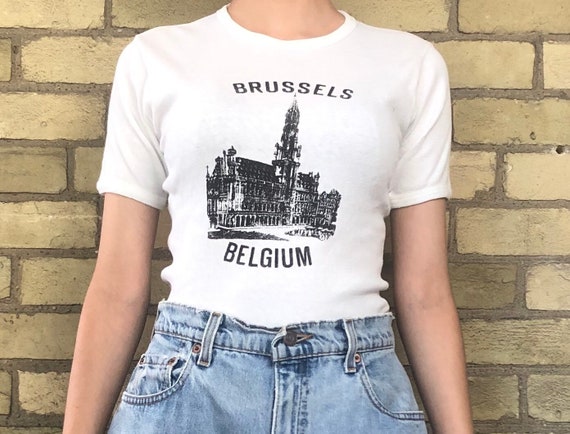 Vintage 90s Brussels Belgium Graphic Shirt