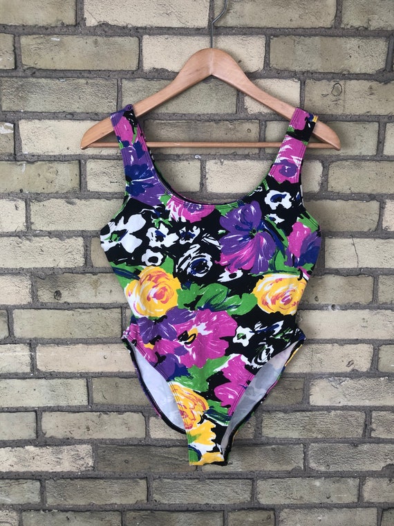Vintage 90s Floral Bathing Suit