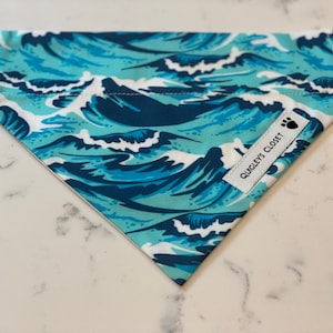 Ocean Waves Dog Bandana