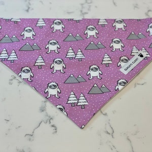 Purple Yeti Dog Bandana
