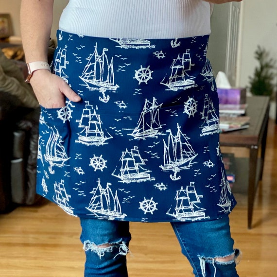 Half Apron With Pockets gardening Apron Garden Apron Etsy UK