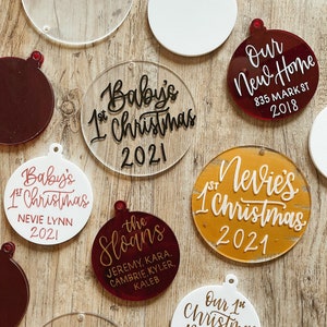 Custom Acrylic Ornament | Personalized Acrylic Ornament | Christmas Ornament Decor | Wedding Gift