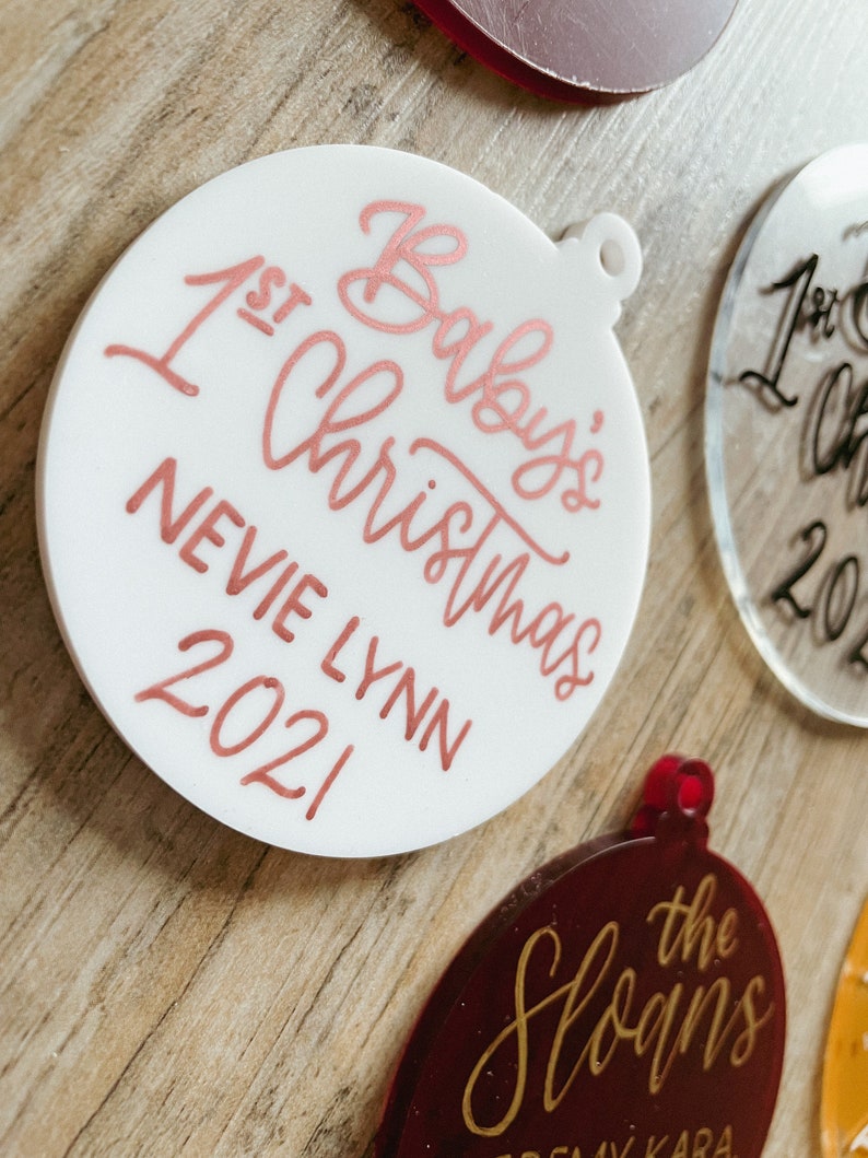 Custom Acrylic Ornament Personalized Acrylic Ornament Christmas Ornament Decor Wedding Gift - Etsy