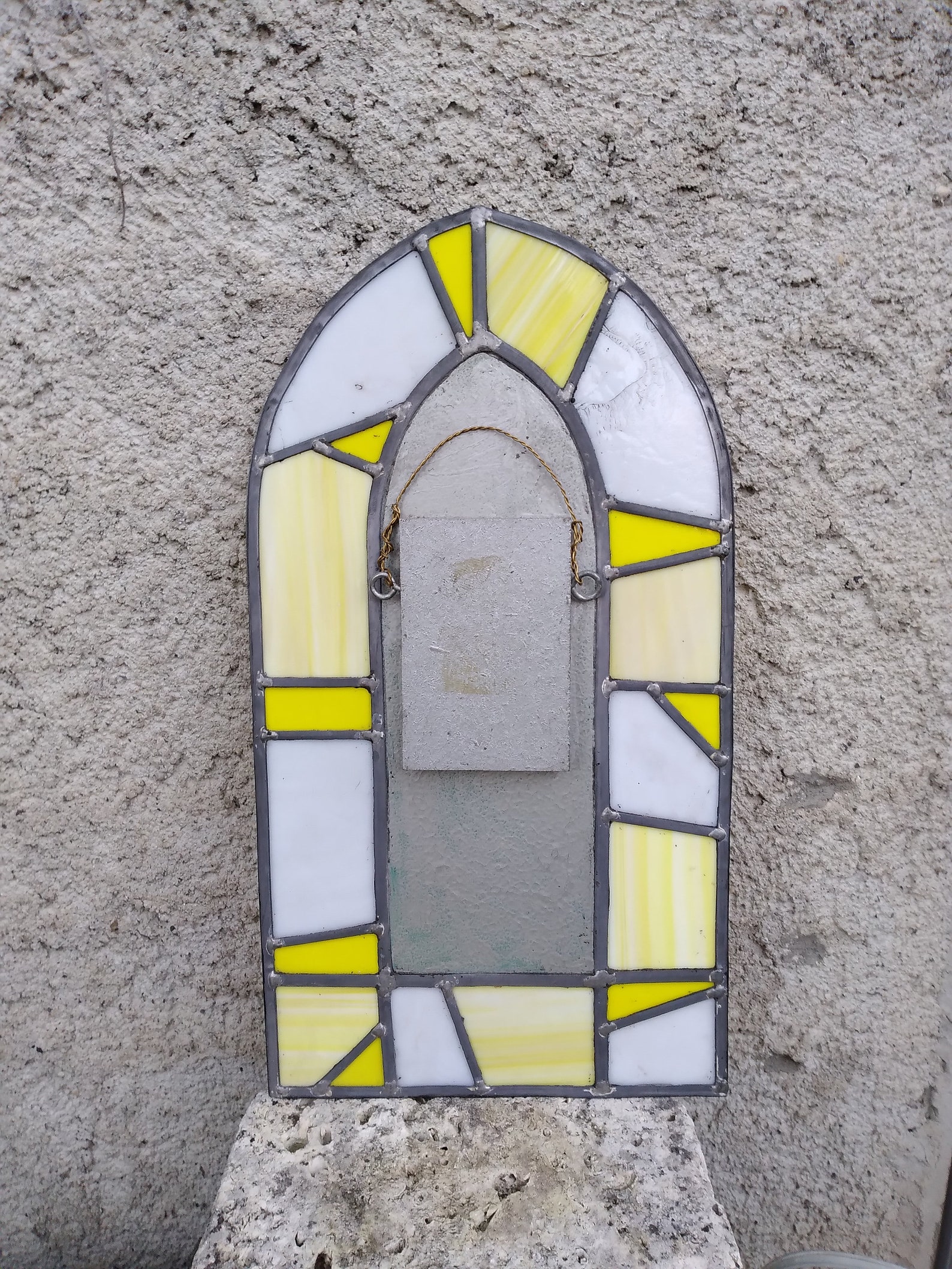 Leaded Stained Glass Arched Mirror. Etsy