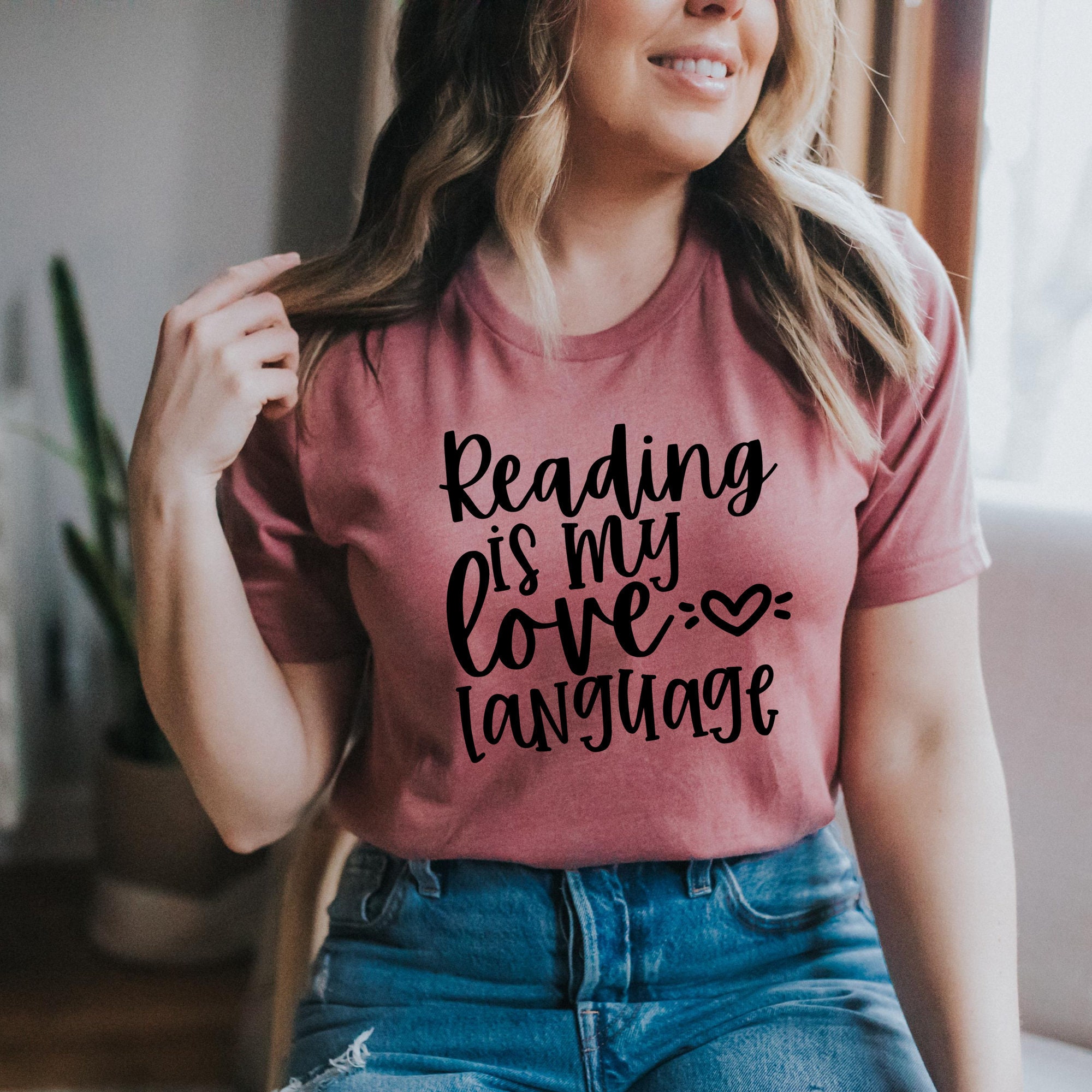 Book Shirt. Reading is My Love Language. Bookish Shirt Book | Etsy