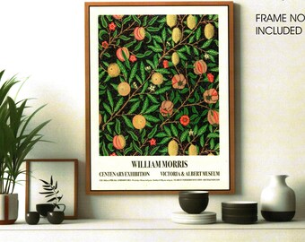 William Morris Centenary Exhibition V & A Poster Print Style 6 - Formats A4 et A3 disponibles