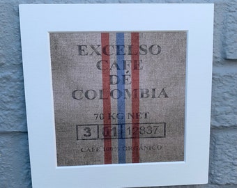 Sac de grain de café pour cuisine, décoration murale imprimée, style toile de jute