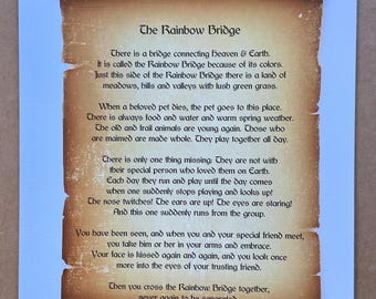 Printed A4 Scrolls Inspirational Rainbow Bridge