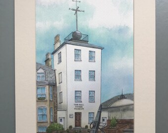 Deal Kent, Torre Timeball, Impresión montada en el lugar emblemático junto al mar n.° 2 Beach Sun