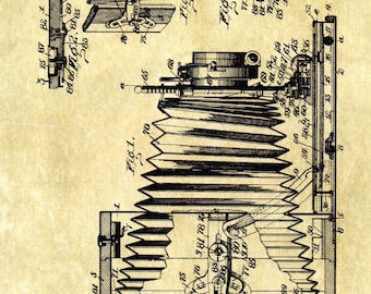 Camera Patent Prints: Choice of 6 different Vintage Photography Art on Parchment Paper