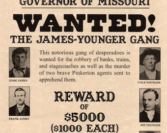 Impresión de póster de "Wars of the Wild West": Desperadoes, papel pergamino A4