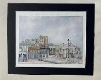 Broadstairs Town Seaside Landmark Mounted Print