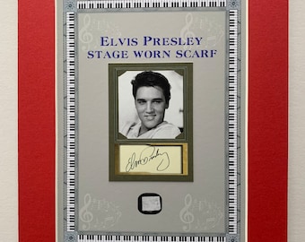 Bufanda de concierto usada por Elvis Presley The King, pieza de montaje Memphis Legend USA