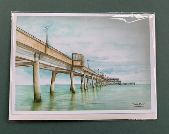 The Pier #2 Deal Kent Greeting Card 7” x 5” blank inside Beach Seaside Sun