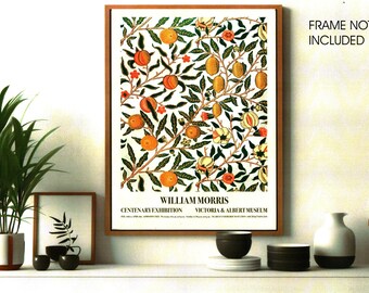 William Morris Centenary Exhibition V & A Poster Print Style 5 - Formats A4 et A3 disponibles