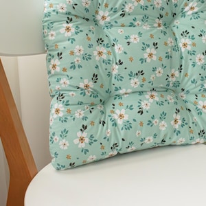 U-Shape Chair Cushion: 100% Cotton Seat Pad with Ties